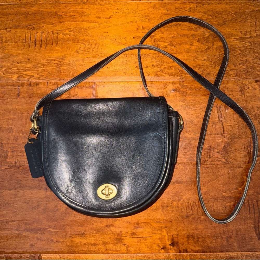 Coach Black Leather Crossbody Bag
